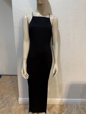 ASOS Black Maxi Slip Dress with Elastic X Back Straps